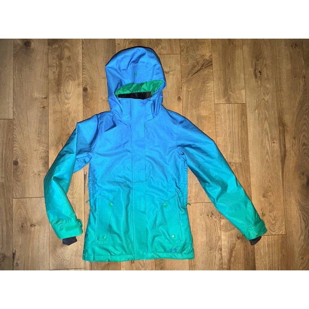 Women’s Under Armour Storm Jacket Sz XS Blue Zip Up Hooded Primaloft Winter Warm